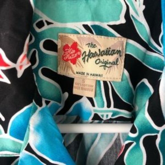 ☀Hilo Hattie The Original Hawaiian Aloha Palm Leaf Cotton Shirt size S - Picture 5 of 6